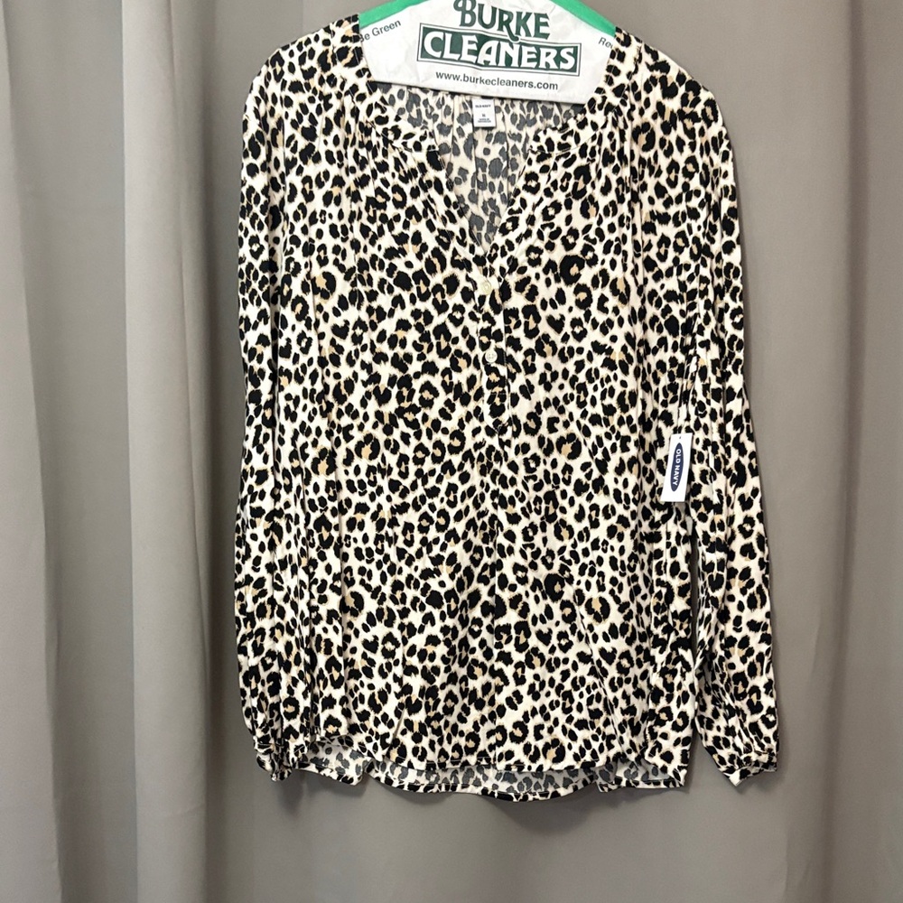 Old Navy Animal Print Blouse